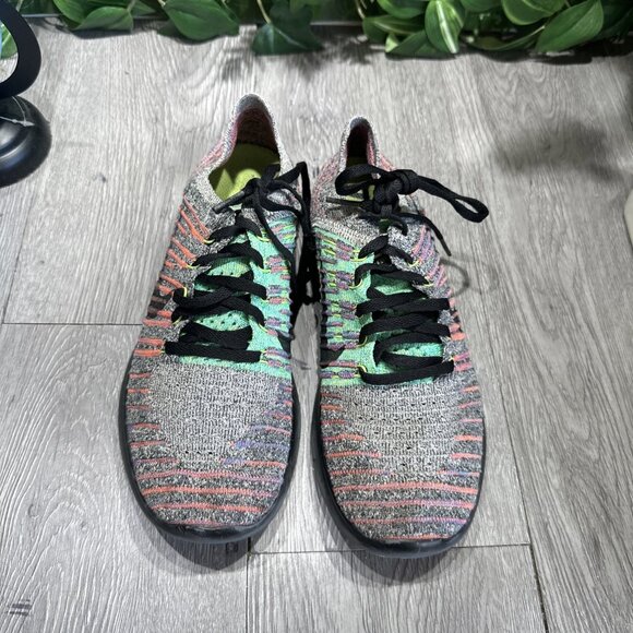 Nike Free RN Flyinit Shoes Women's 8 Multicolor Running Sneakers 831070-108 - Picture 2 of 9